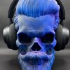 Headphone Stand Gamer Hair - Beard Skull Nº1