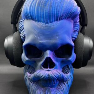 Headphone Stand Gamer Hair - Beard Skull Nº1