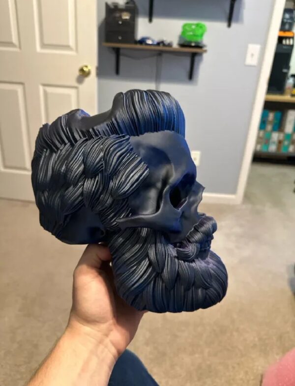 Headphone Stand Gamer Hair - Beard Skull Nº1