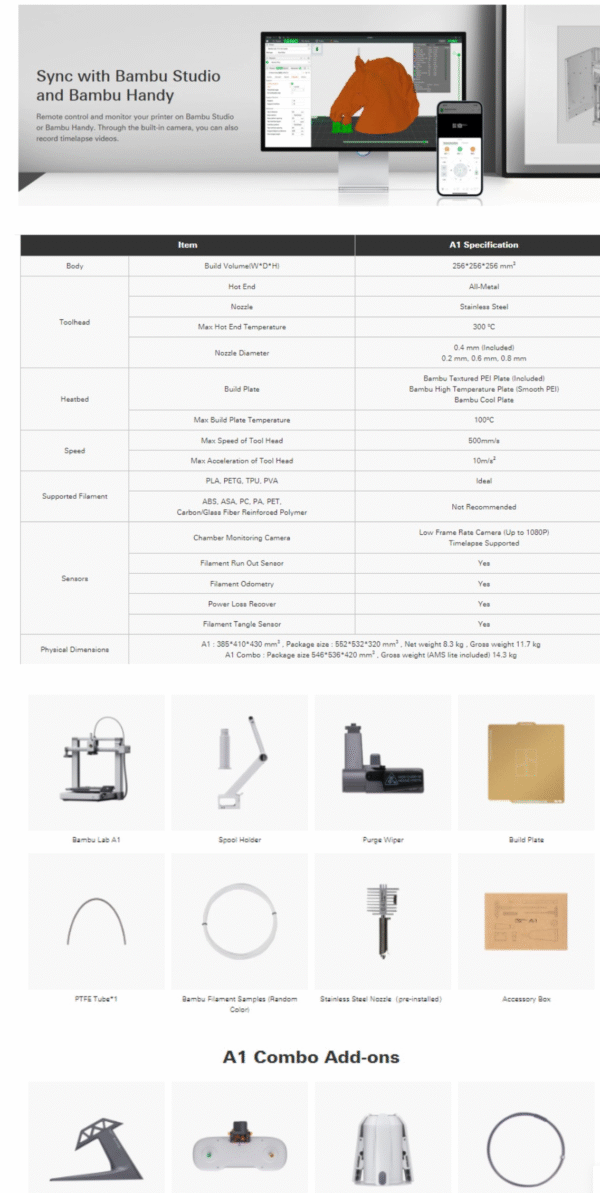 Bambu Lab A1 3D Printer