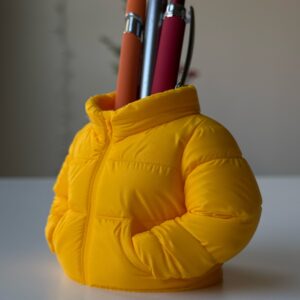 Puffer Jacket Pen Holder Cup