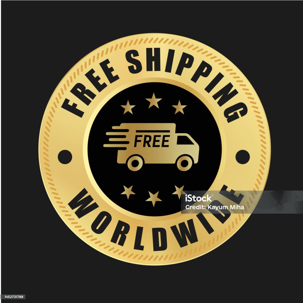 free shipping vector logo and free shipping worldwide icons
