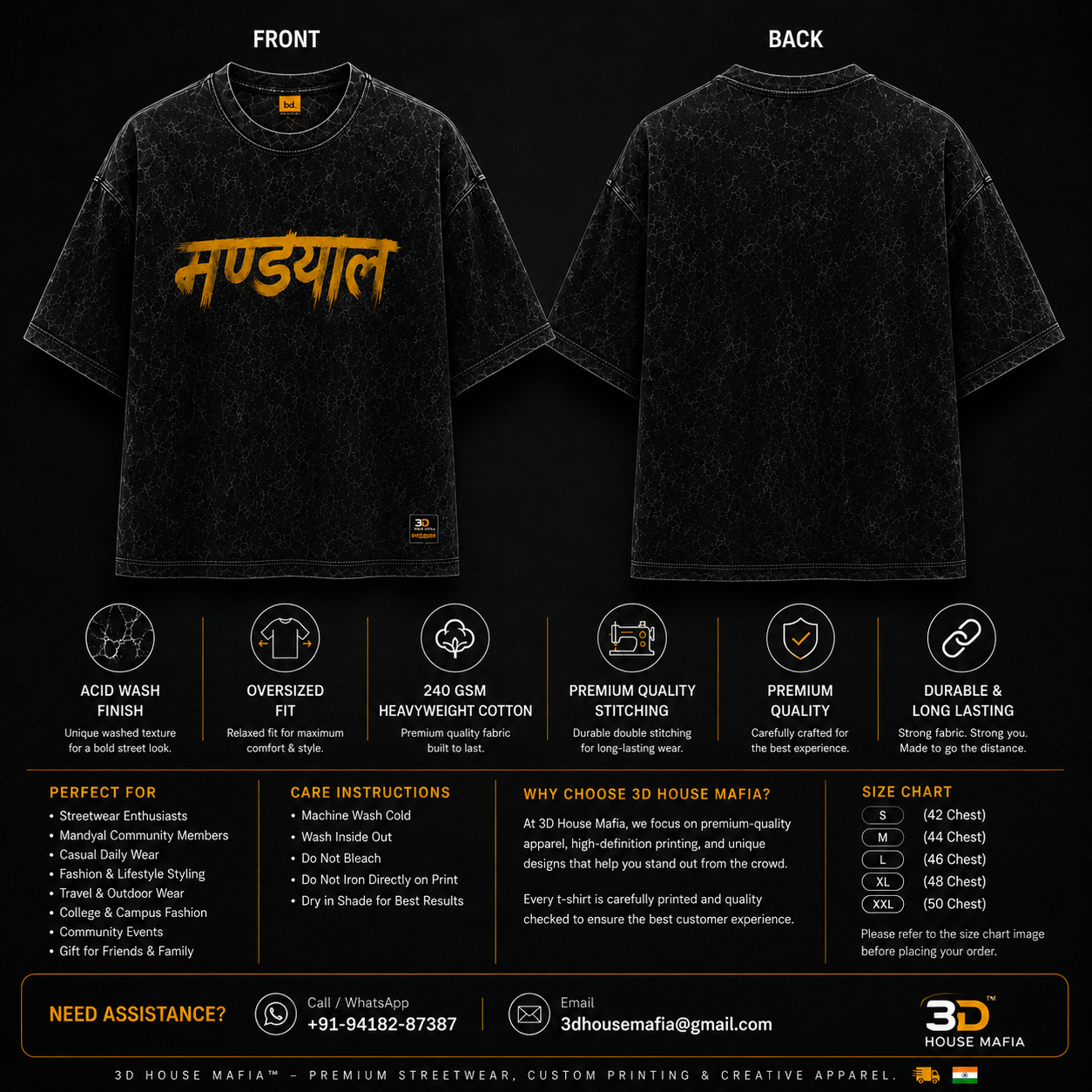 mandyal™ premium acid wash oversized t shirt by 3d house mafia mandyal™ premium acid wash oversized t shirt by 3d house mafia